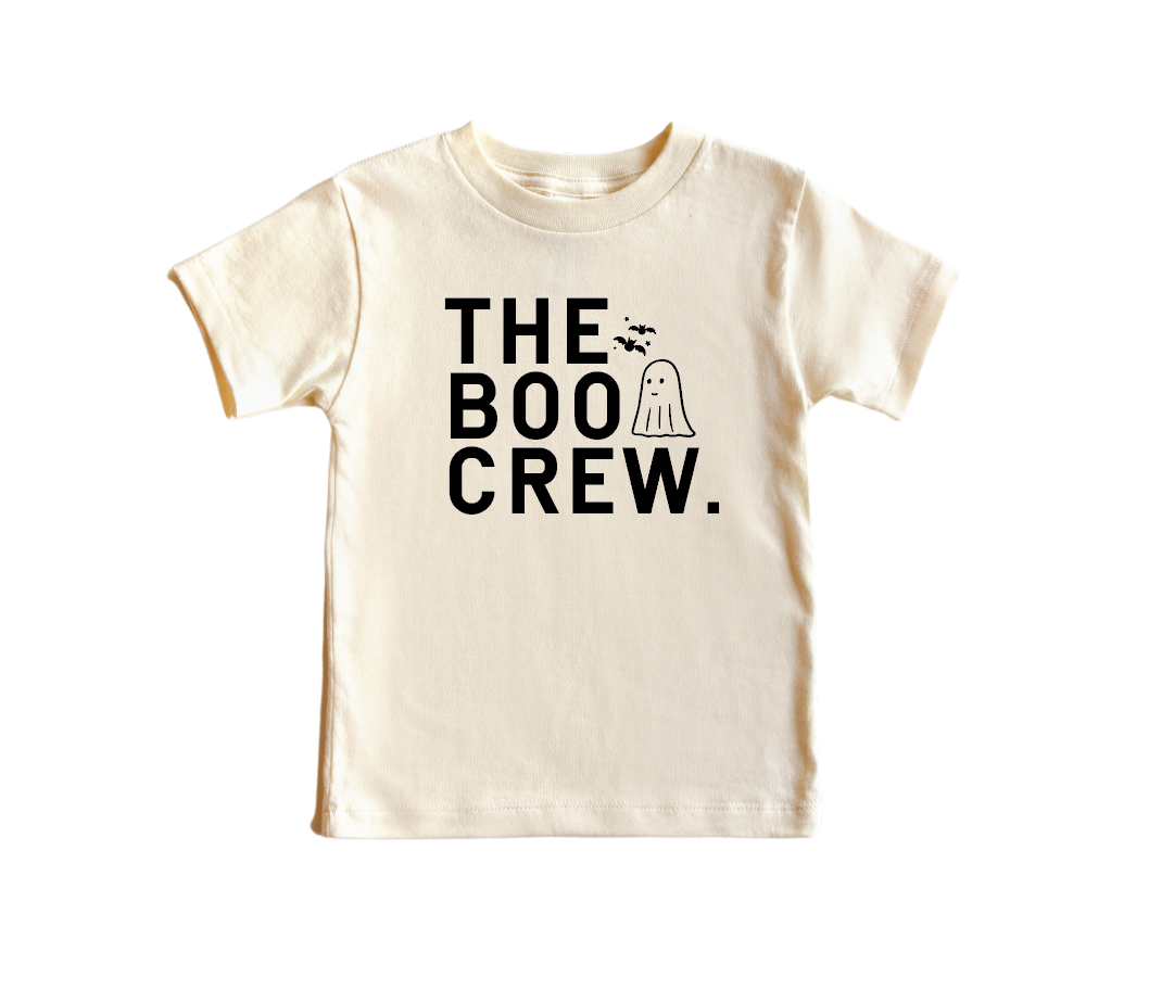 The Boo Crew Kids Graphic Tee in Off-White and Black Cotton