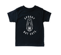 Spooky But Cute Kids Halloween tee in black, peach, and cream cotton fabric