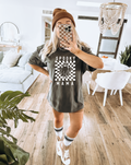 Women's SPOOKY Mama charcoal grey and white graphic Halloween t-shirt