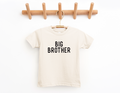 Big Brother cotton t-shirt in beige and black minimalist design