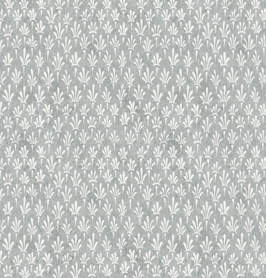Hyacinth Floral Wallpaper in Blue, White, Pink and Gold