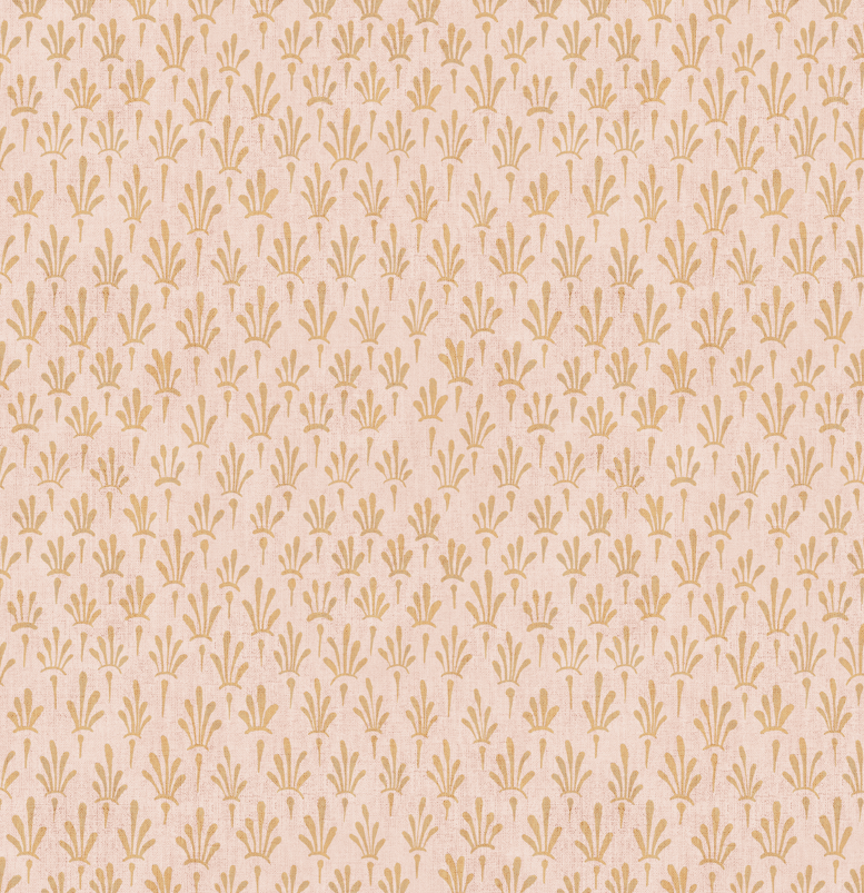 Hyacinth Floral Wallpaper in Blue, White, Pink and Gold