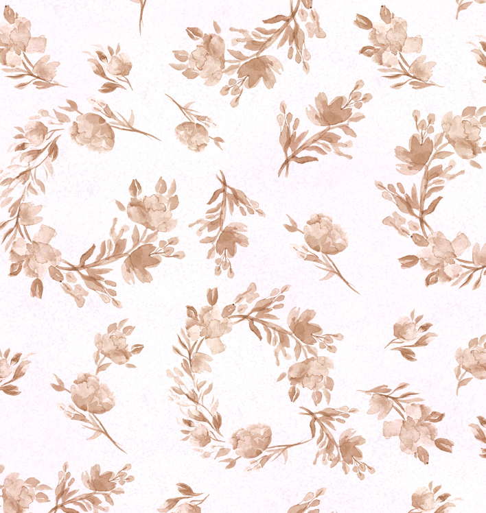 Portia Floral Cottagecore Wallpaper - Pink, Cream & Muted-Green