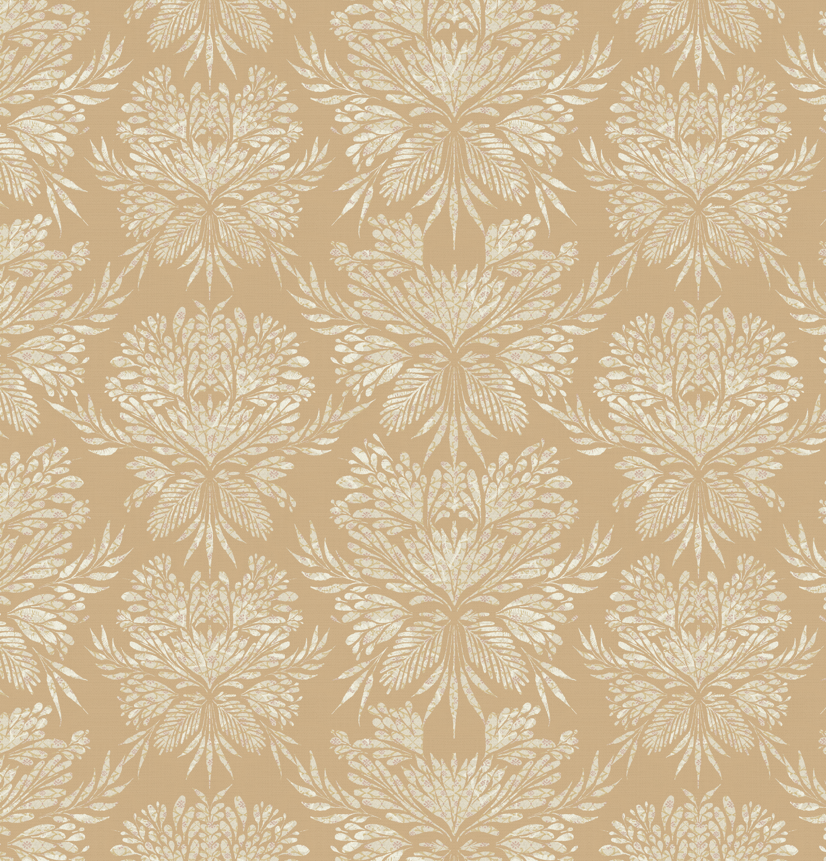 Genevieve Floral Wallpaper in Beige and Cream