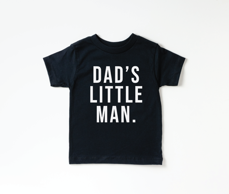 Dad's Little Man Graphic Tee - Soft Cotton Kids T-Shirt