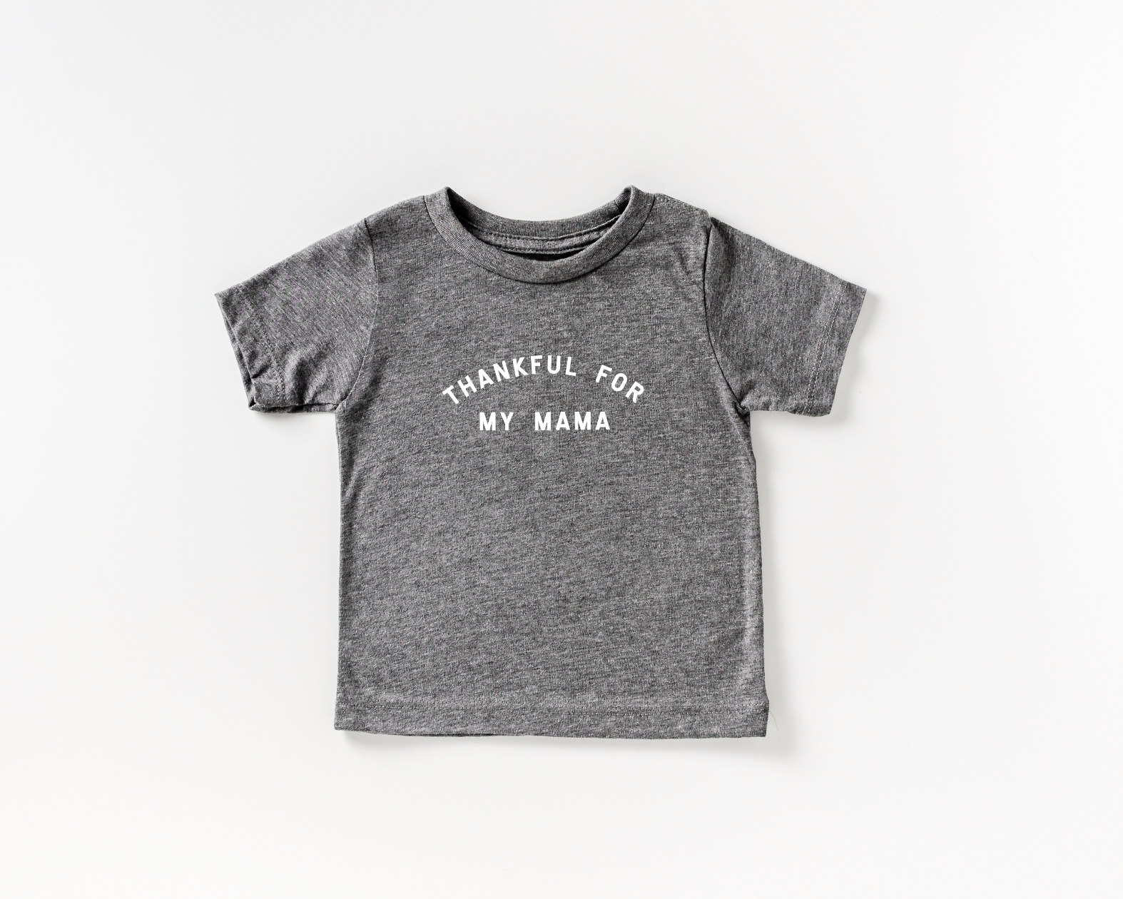 Thankful for my Mama Kids Tee - Minimalist Fall Unisex Cotton Shirt