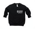 Unisex Mama's Boy lightning pullover sweatshirt available in black and white