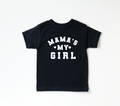 Kids black and white Mama's My Girl crew neck t-shirt