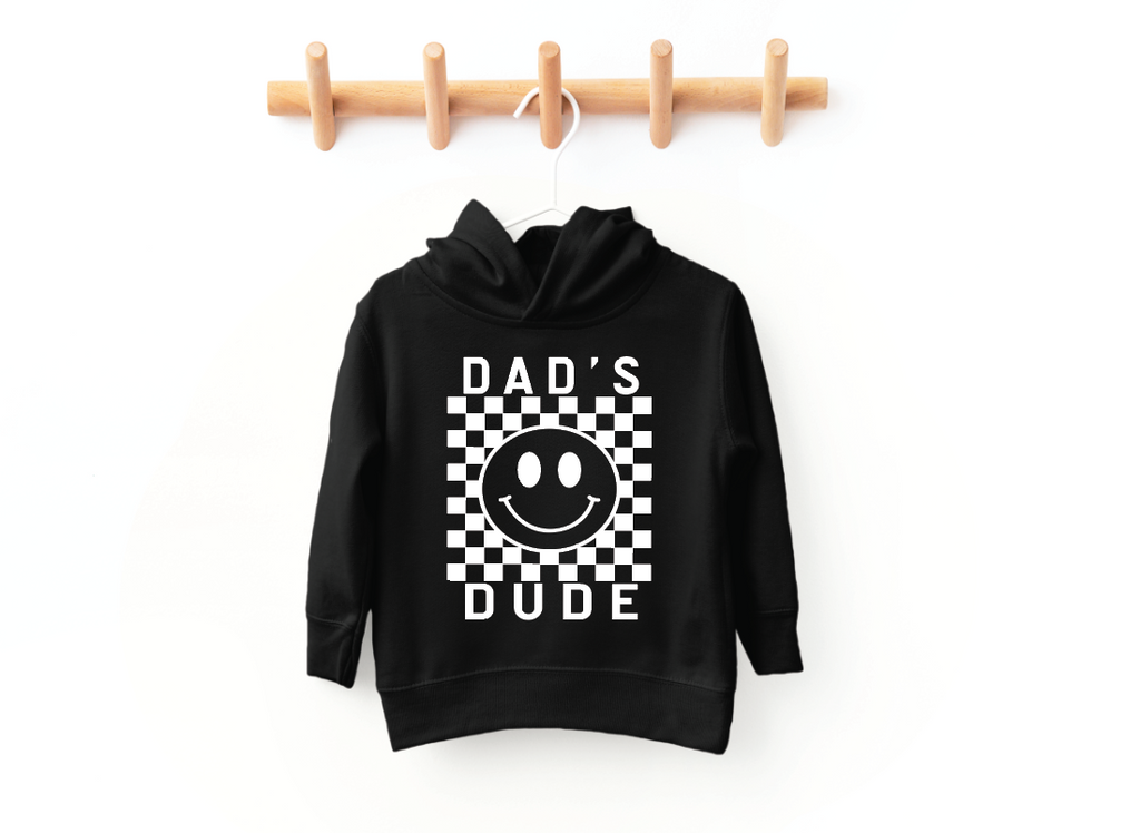 Dad's Dude Checkered Pullover - Long Sleeve Toddler Knit Tee