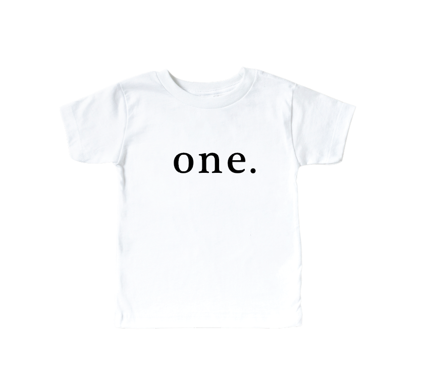 One. Birthday Graphic Tee - Unisex Minimalist Cotton Shirt