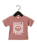 Daddy's Girl Checkered Tee available in various colors for children