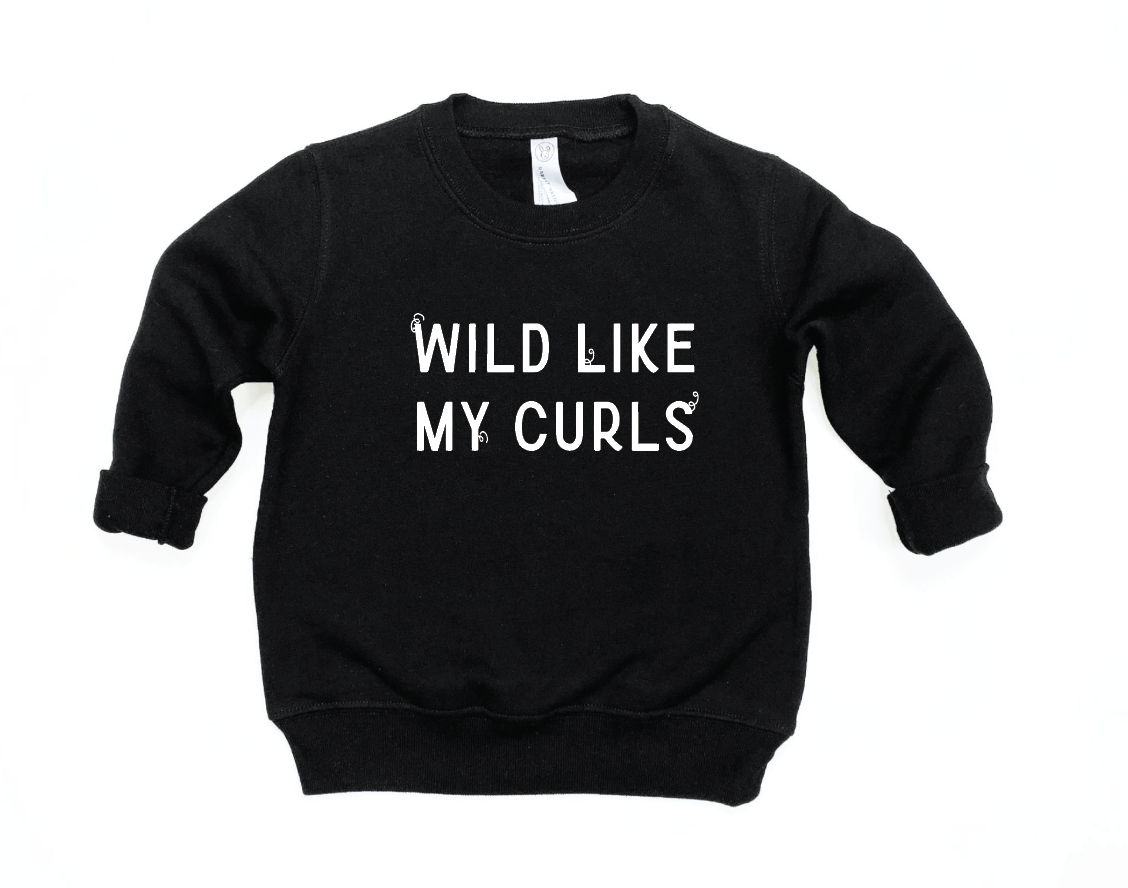 Wild Like My Curls unisex knit pullover in assorted colors