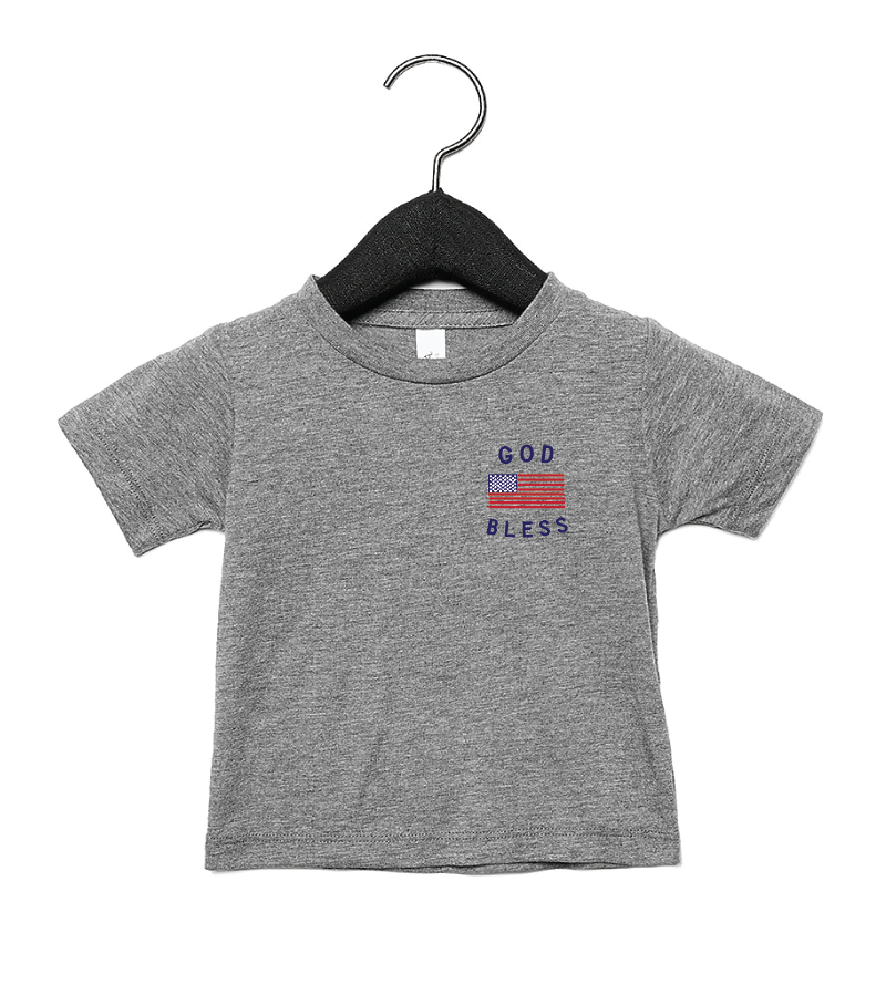 Classic God Bless the USA 4th of July Pocket Graphic Tee