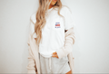 God Bless America patriotic unisex pocket tee in white