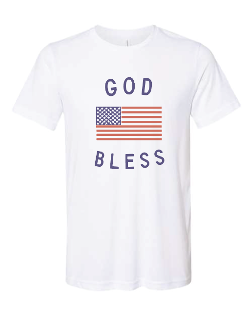 God Bless America Unisex Cotton Tee - Patriotic Casual Top