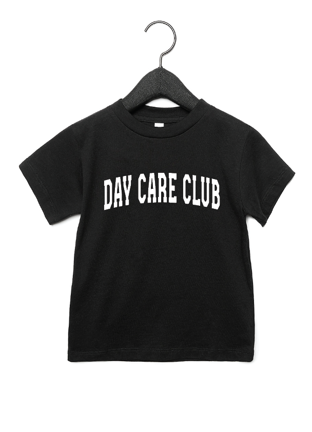 Day Care Club Unisex Varsity Tee - Preppy Cotton Crew Neck