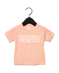 Preschool Princess back to school graphic tee in peach