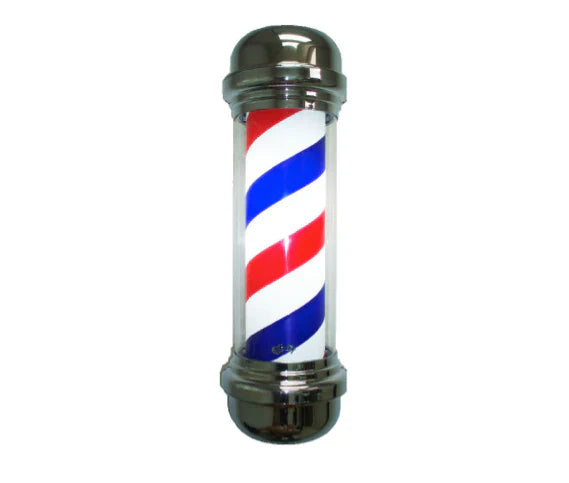 Yanaki Silver Barber Pole with rotating cylinder and UV protection