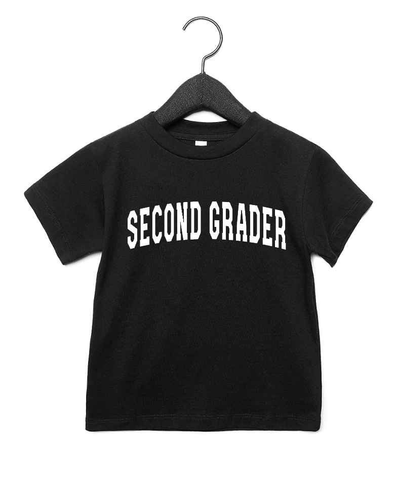 Second Grader Varsity Tee - Kids Back to School Cotton Shirt