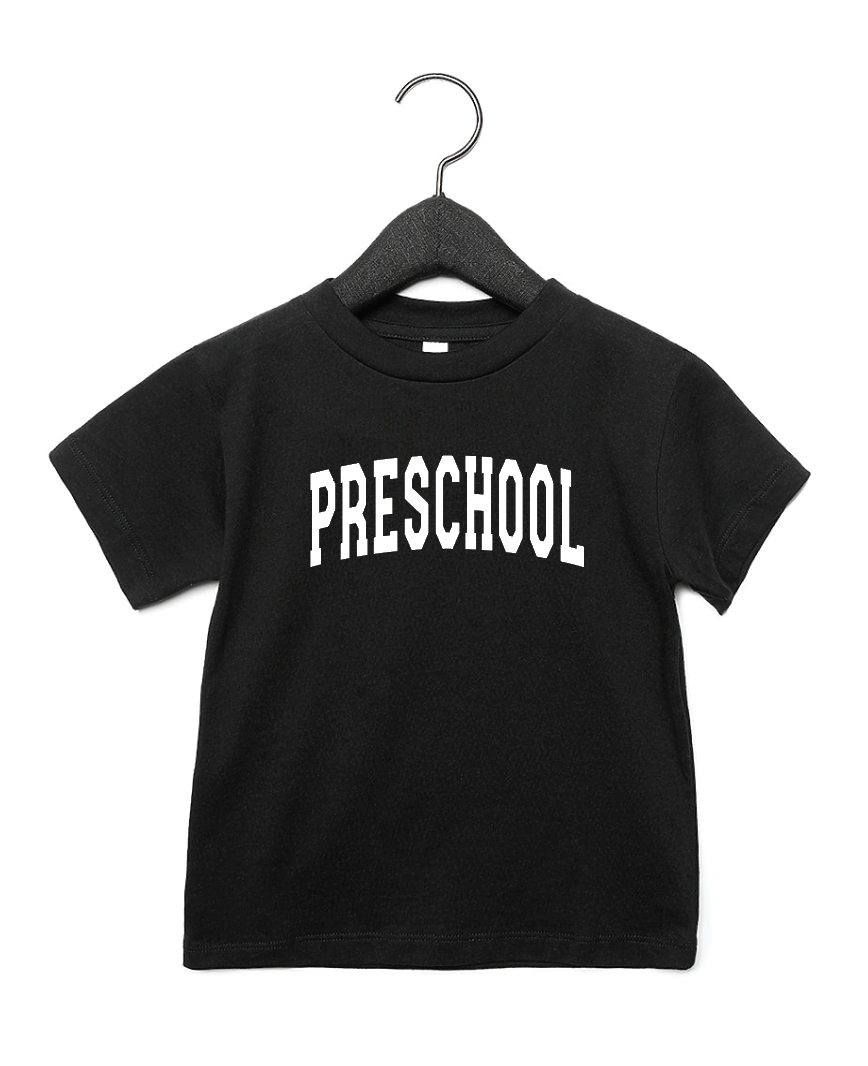 Preschool Varsity Tee - Sporty Kids Cotton Crew Neck Shirt
