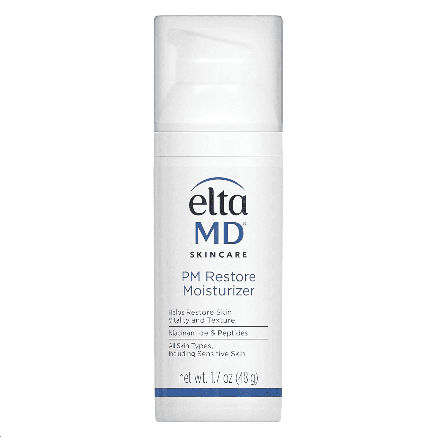 1.7 oz bottle of EltaMD PM Restore Moisturizer for nighttime skin repair