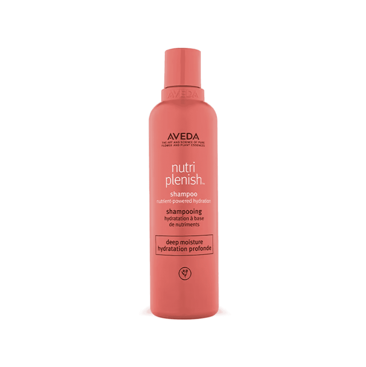 Aveda Nutriplenish Deep Moisture Shampoo bottle for dry, curly, and coily hair