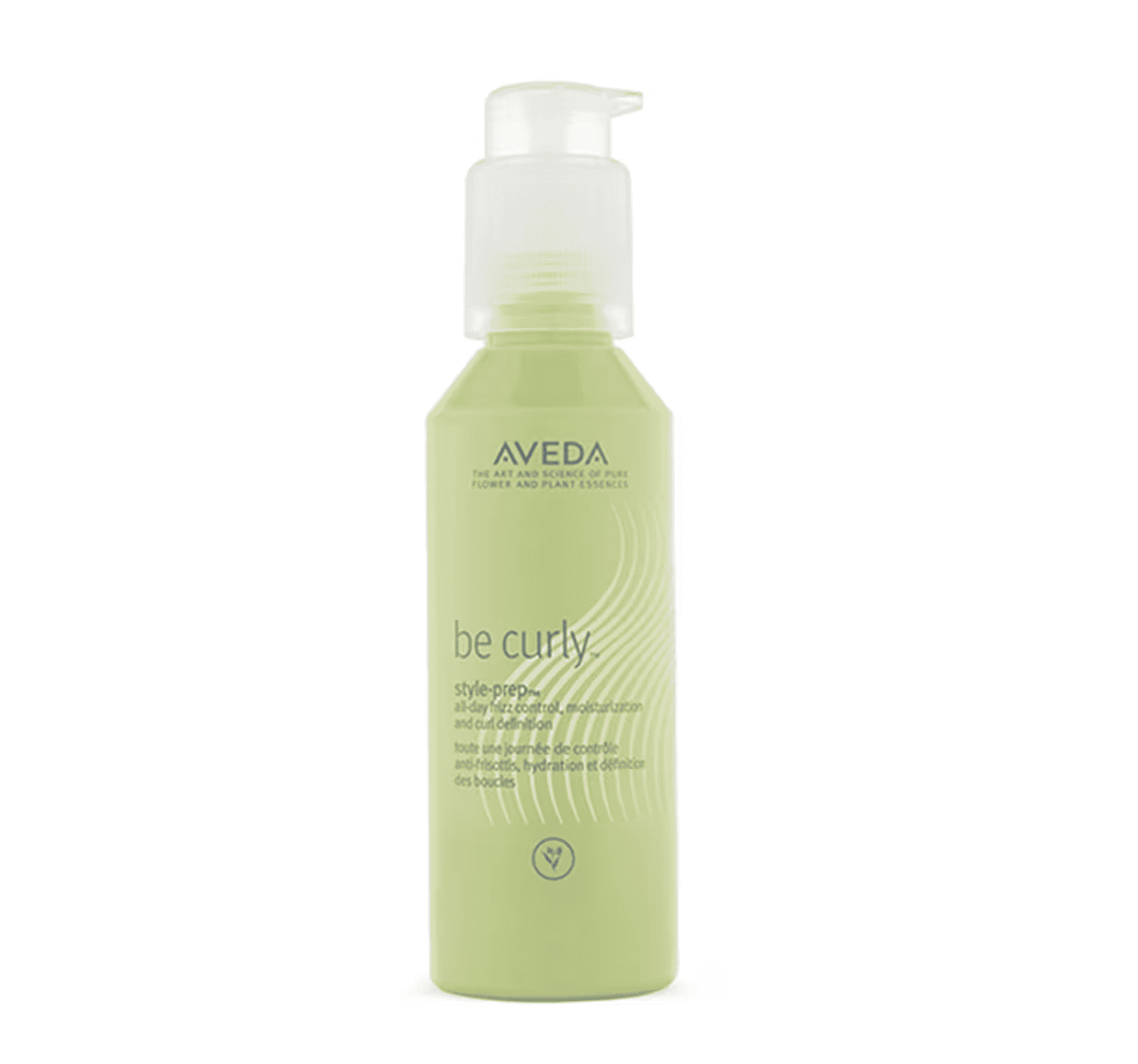 Aveda Be Curly Style-Prep 3.4 OZ bottle in light-green packaging