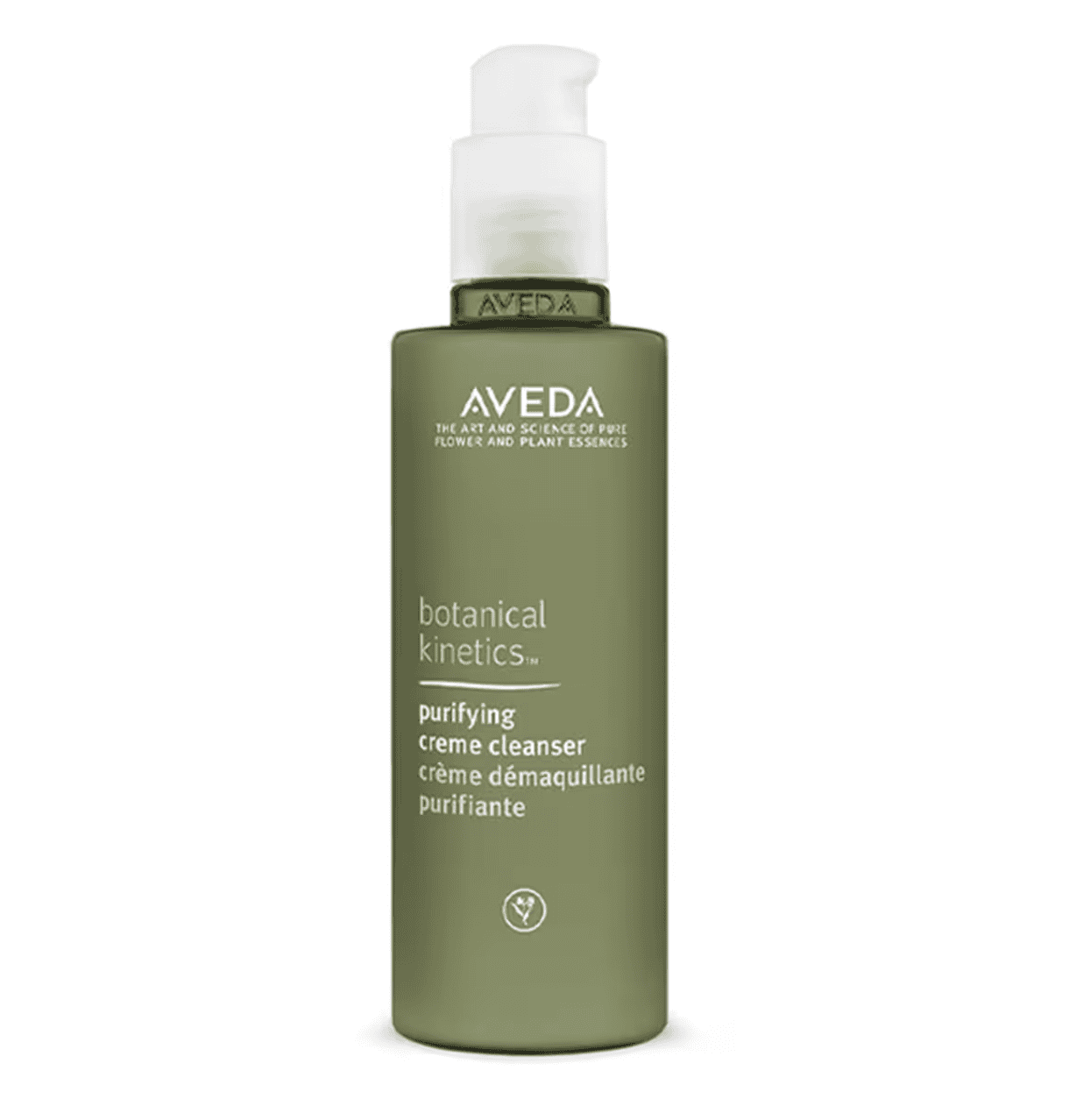Aveda Botanical Kinetics Purifying Creme Cleanser 5 OZ bottle in minimalist green packaging