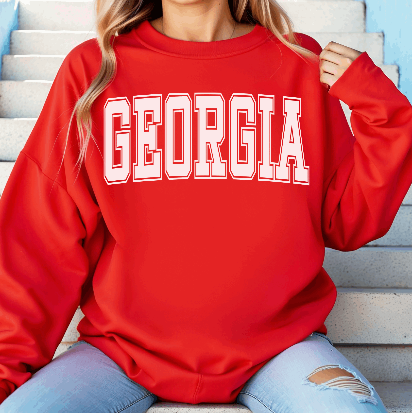 Custom Collegiate Letter Game Day Sweatshirts
