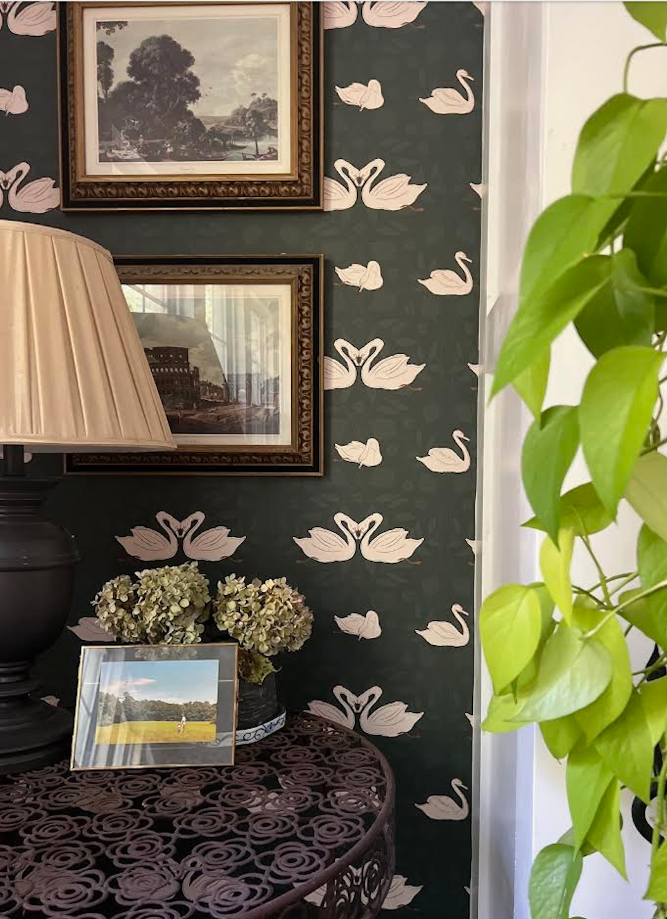 Sevan Botanical Animal Print Wallpaper in Green, White & Tan