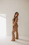 Women's Long Sleeve Bamboo Pajama | Gingerbread Checkerboard 2024