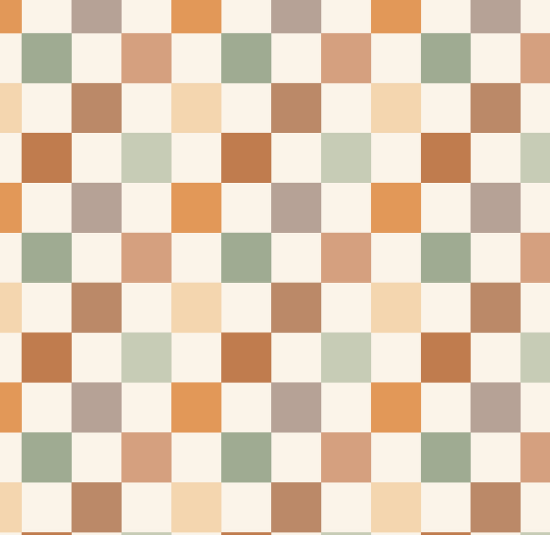 Beck Geometric Removable Wallpaper in Terracotta Sage and Cream