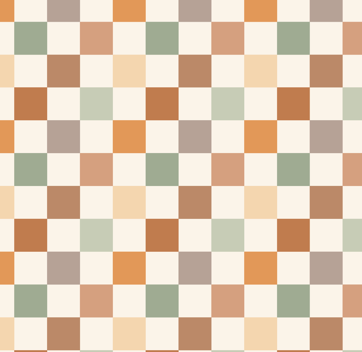 Beck Geometric Removable Wallpaper in Terracotta Sage and Cream