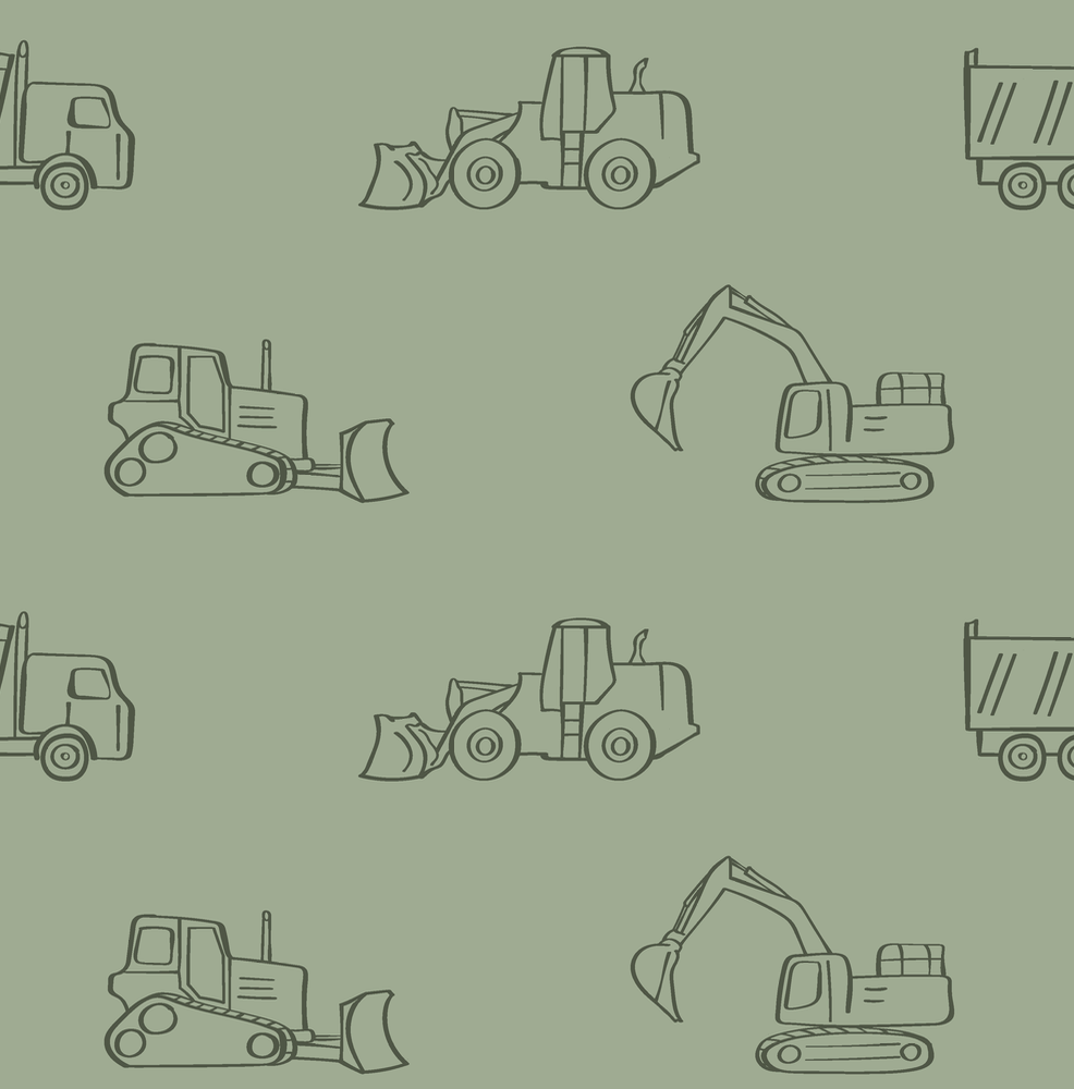 Tate Geometric Removable Wallpaper in Sage-Green & Dark-Gray