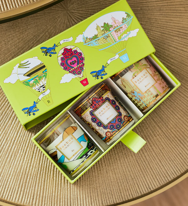 Trio Travel Candles Set RIO, MEXICO, and MIAMI Fragrances