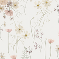 Liesl Floral Removable Wallpaper in Dusty Blue and Pale Pink