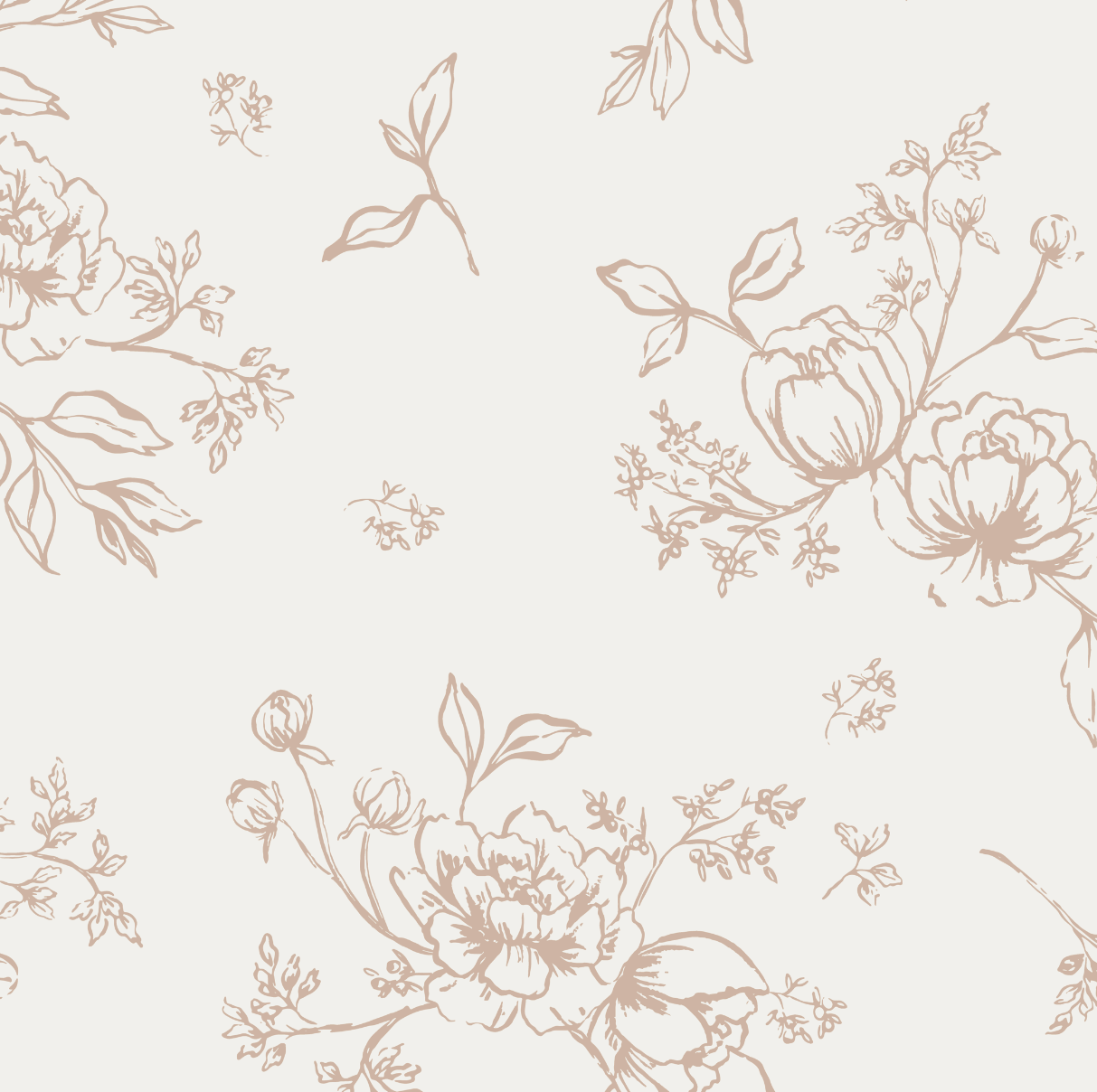 Gretl Floral Removable Wallpaper in Dusty-Rose and Off-White