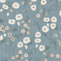 Elena Floral Wallpaper in Dusty-Rose and White