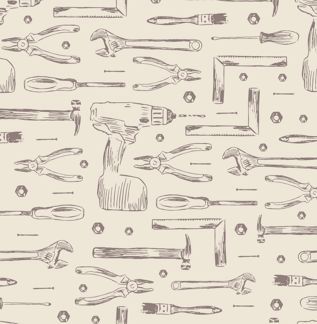 Dewalt Geometric Removable Wallpaper - Teal, Sage & Soft-Pink
