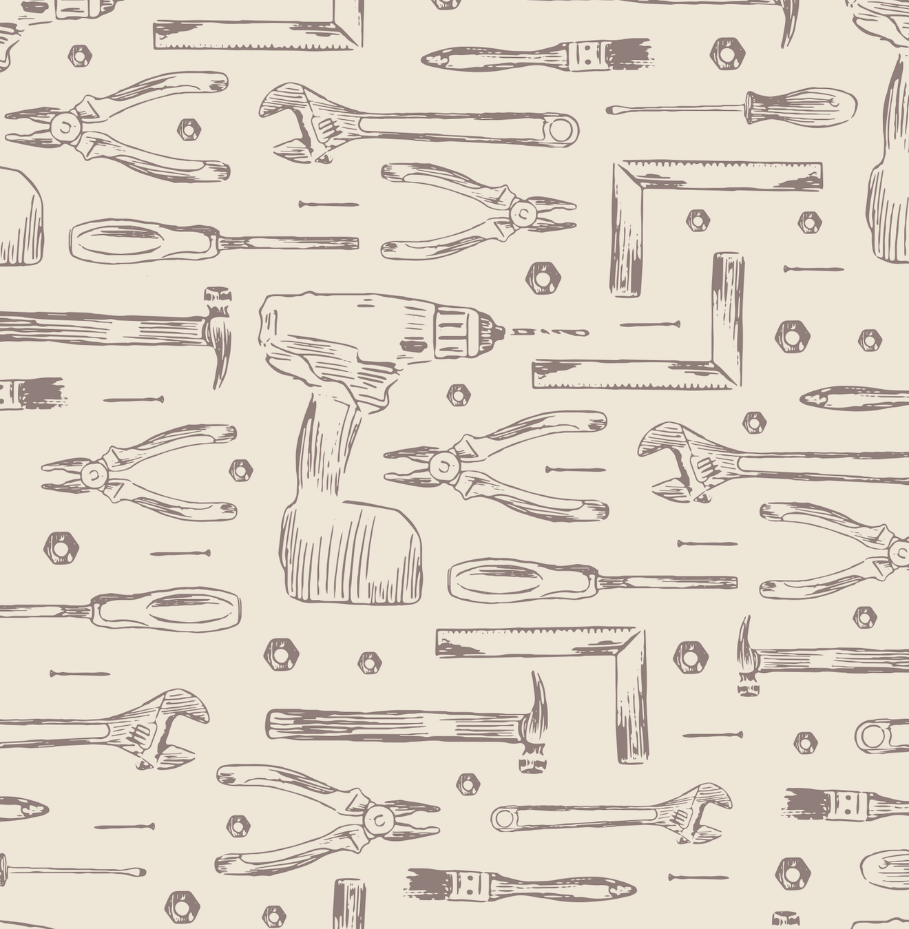 Dewalt Geometric Removable Wallpaper - Teal, Sage & Soft-Pink
