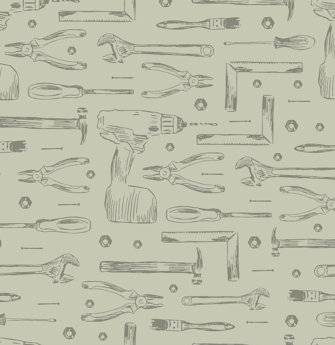 Dewalt Geometric Removable Wallpaper - Teal, Sage & Soft-Pink
