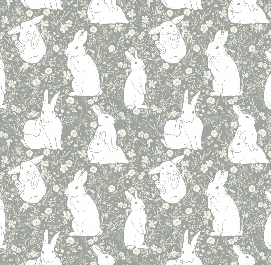 Lulu Floral Removable Wallpaper in Dusty-Rose and Sage-Green