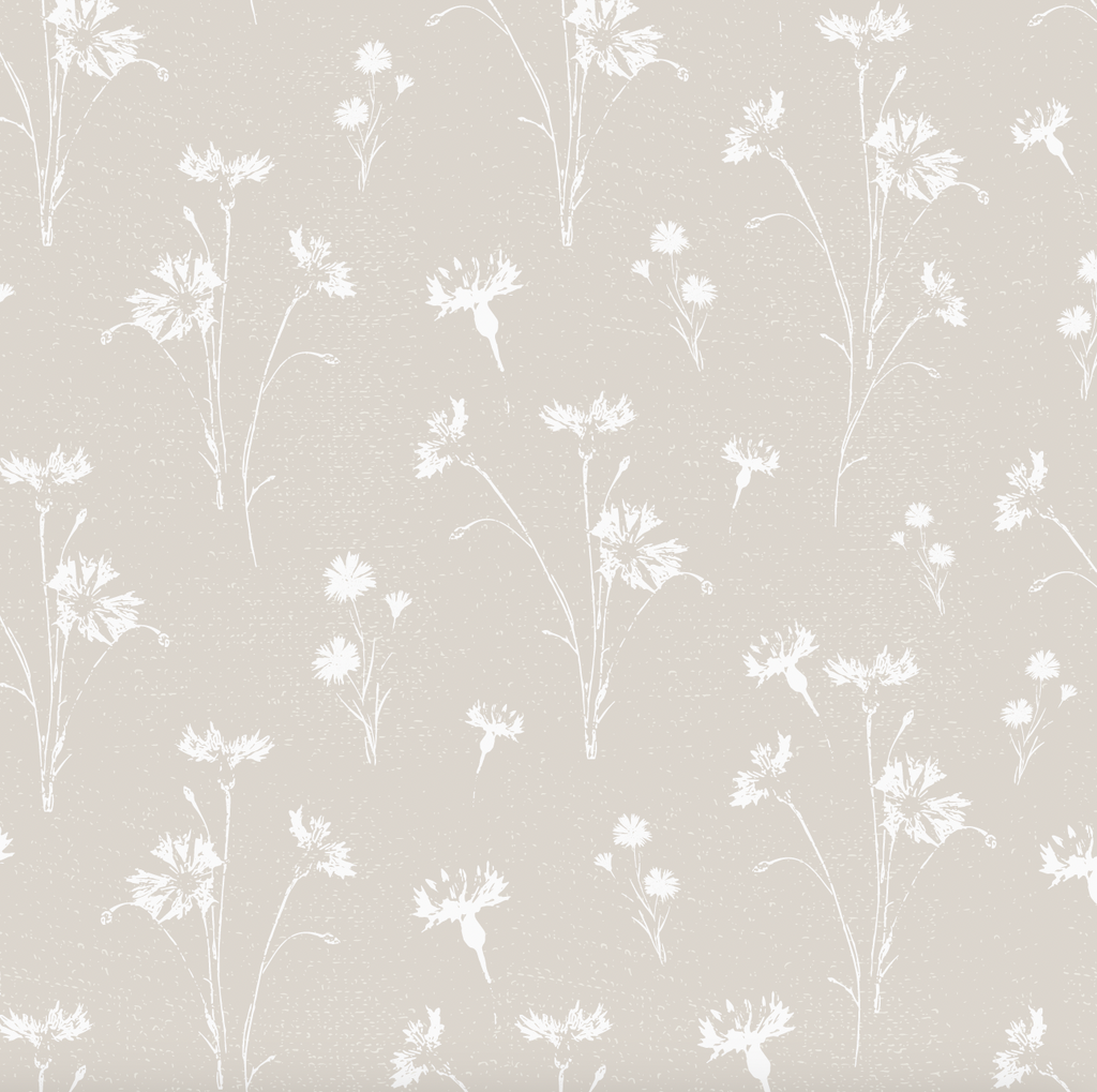 Madison Floral Dusty-Rose and White Removable Wallpaper
