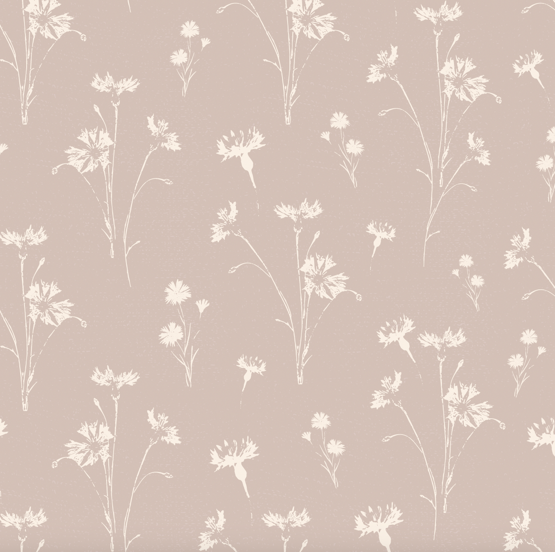 Madison Floral Dusty-Rose and White Removable Wallpaper
