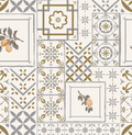 Meena Geometric Wallpaper in Grey, Gold, and White