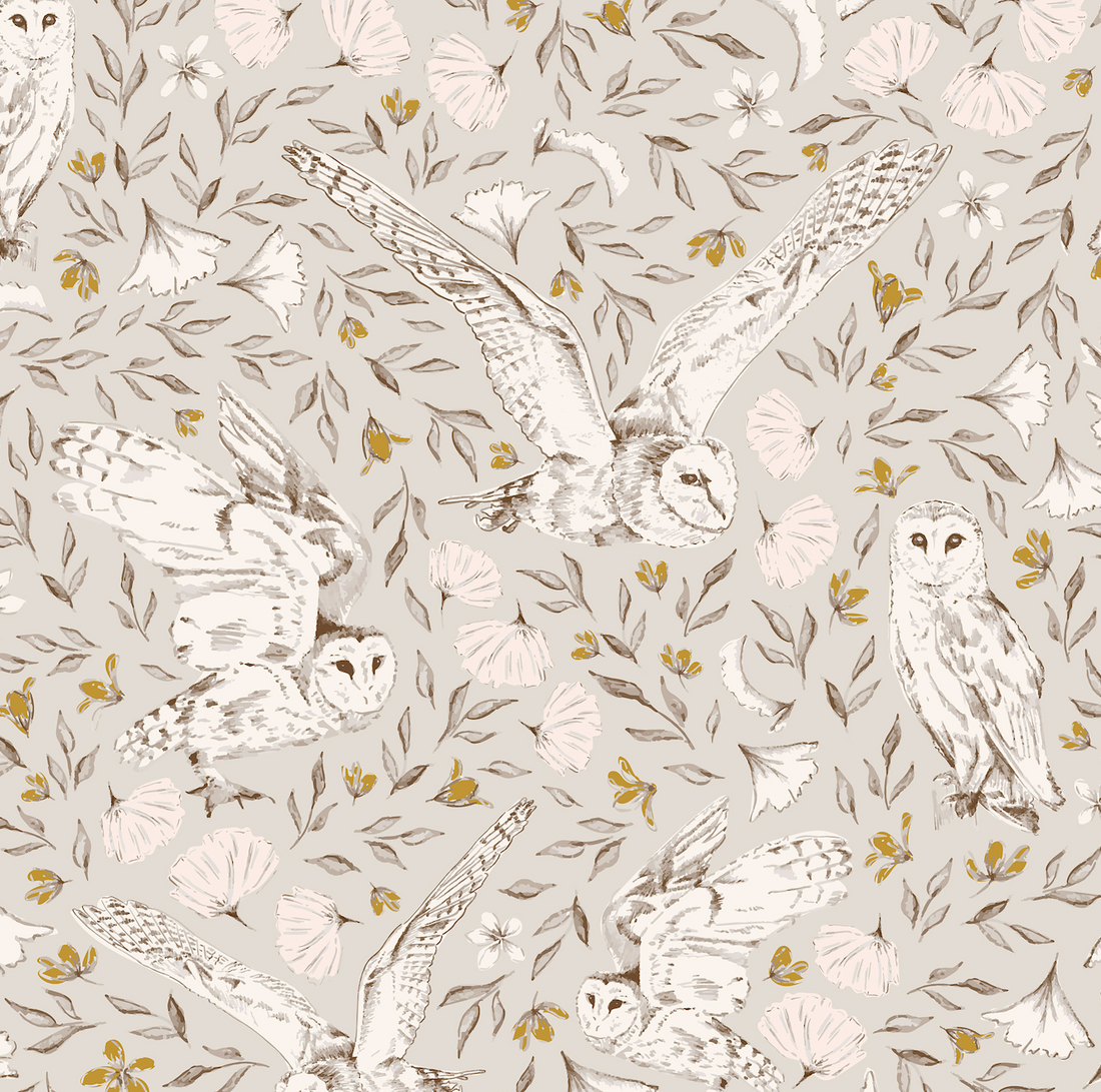 Artemis Removable Wallpaper in Beige, Ochre-Yellow and Brown