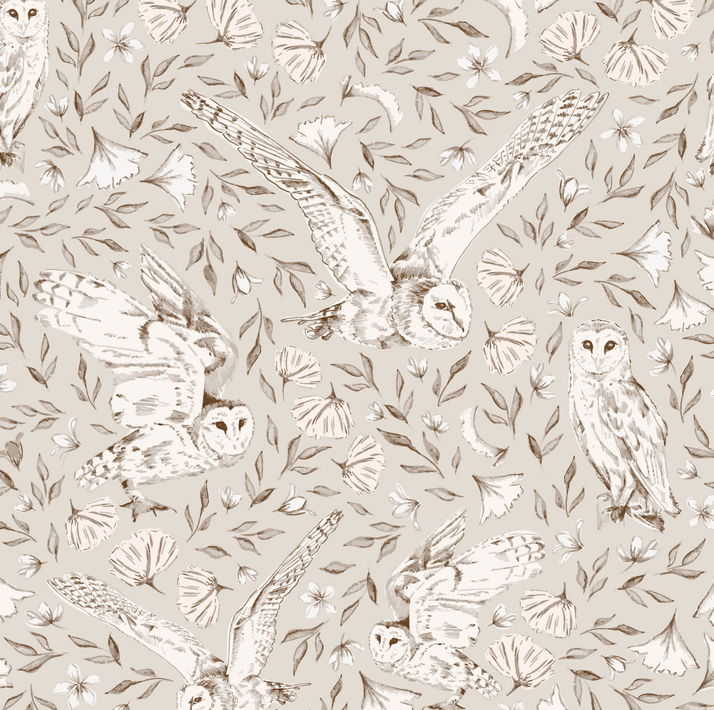 Artemis Removable Wallpaper in Beige, Ochre-Yellow and Brown