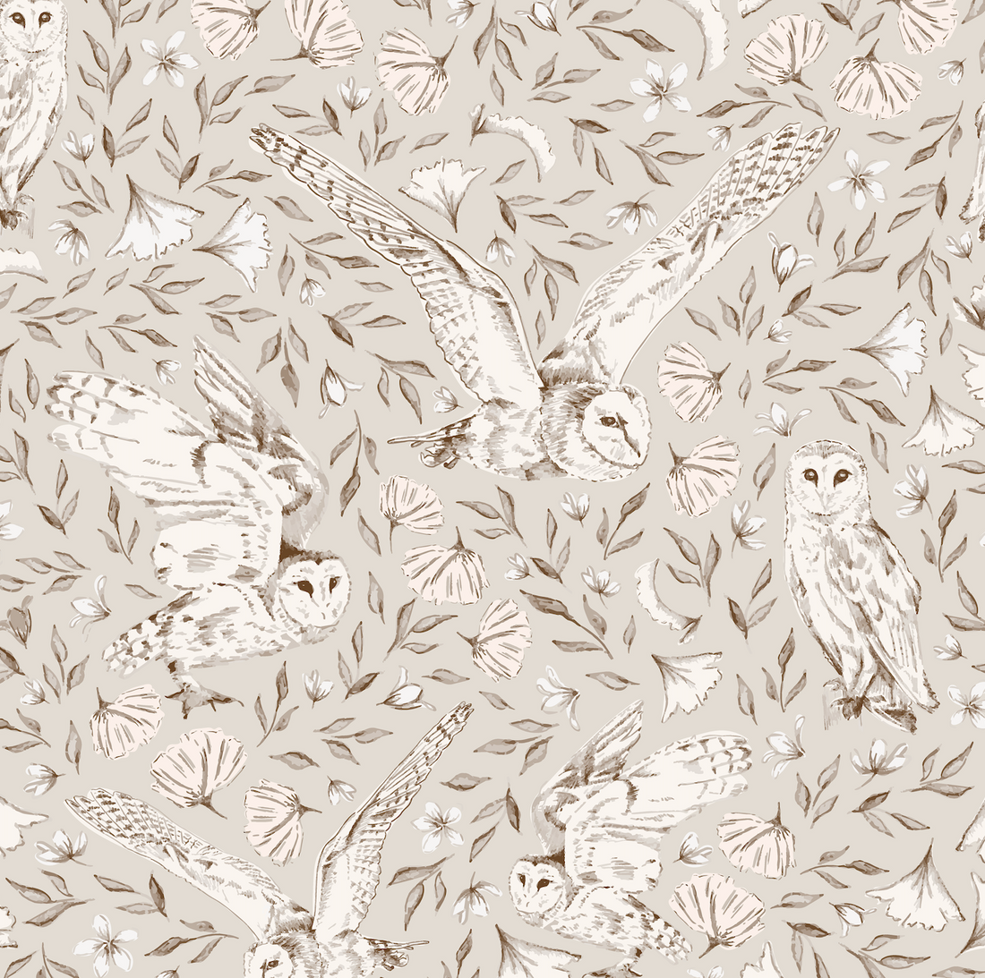 Artemis Removable Wallpaper in Beige, Ochre-Yellow and Brown