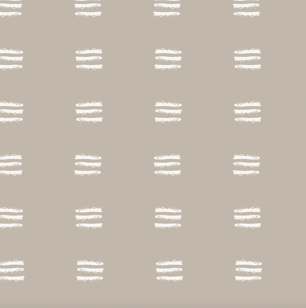 Jasper Geometric Taupe and Off-White Removable Wallpaper