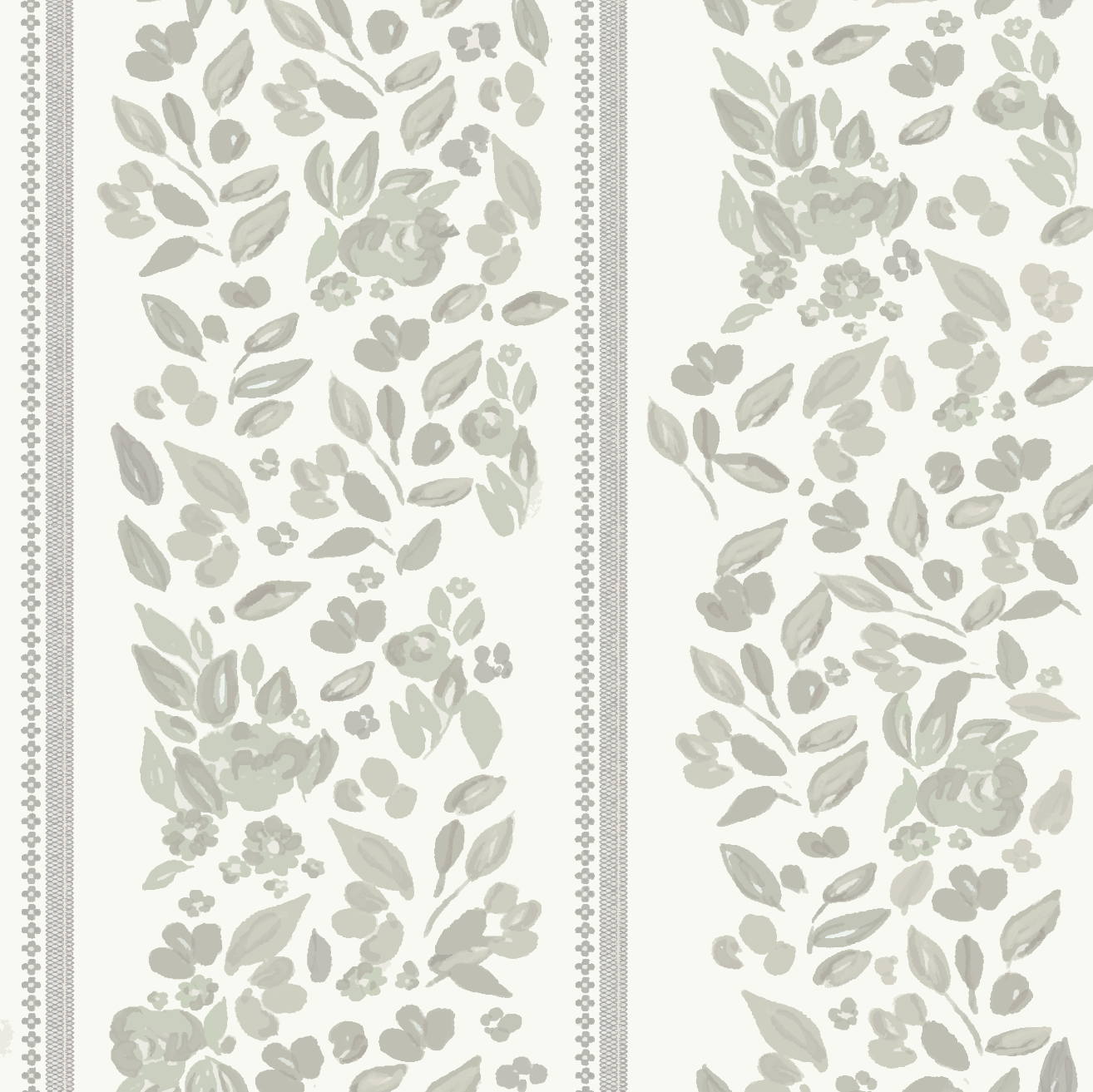 Bridget Floral Removable Wallpaper in Dusty-Rose & Pale-Blue